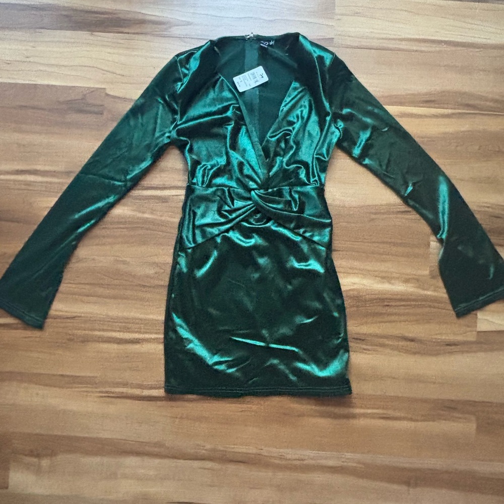 Windsor Long Sleeve Green Dress